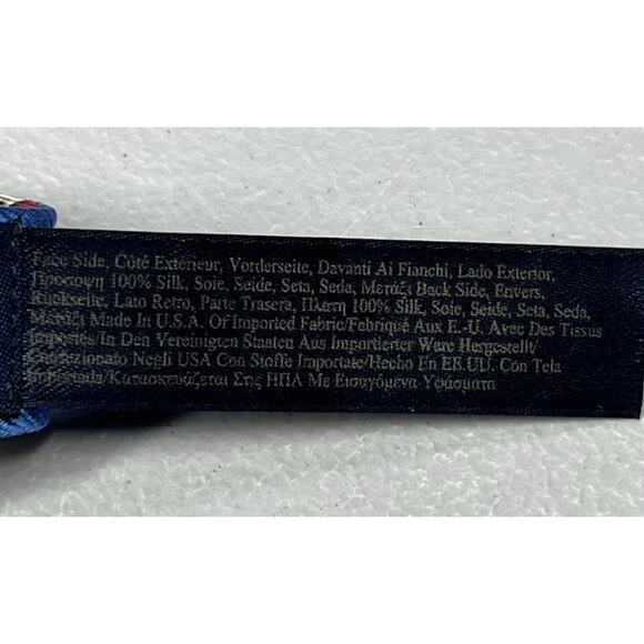 Brooks Brothers Silk Bow Tie Reversible Blue Polka Dots Red Polar Bear Skiing - Picture 6 of 8